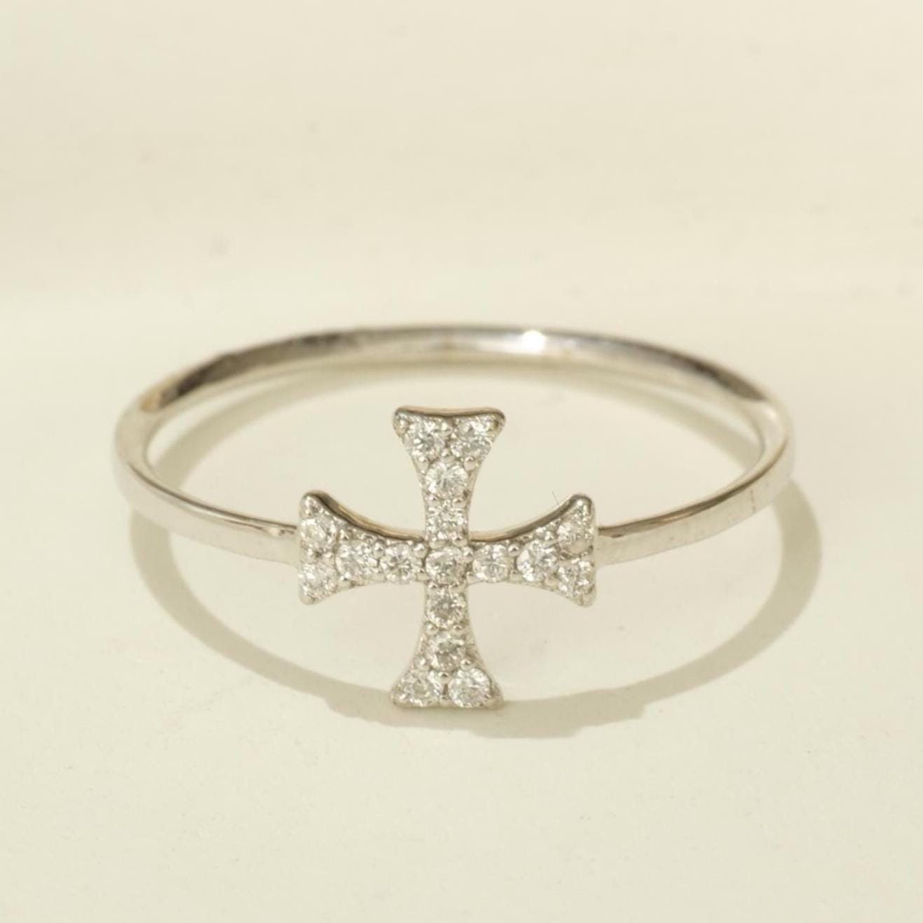 Cross Diamond Ring