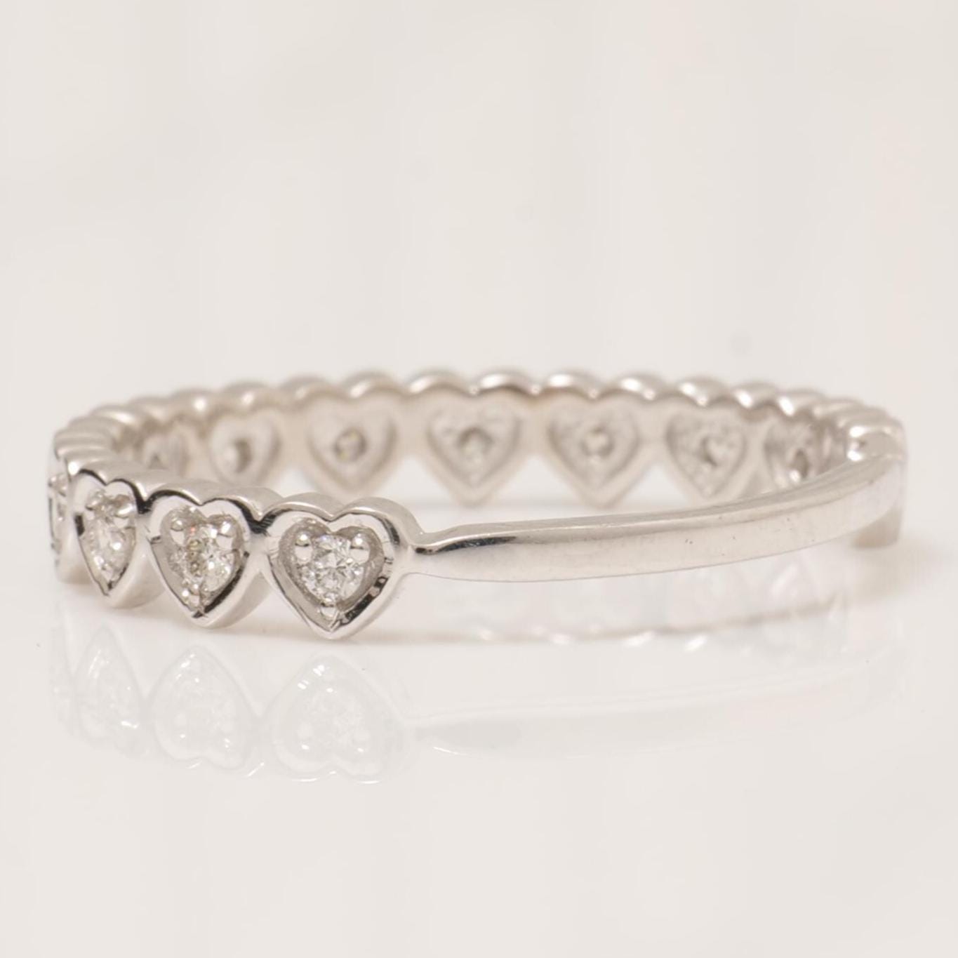 Heart Natural Diamond Eternity Ring