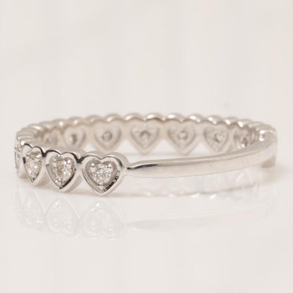 Heart Natural Diamond Eternity Ring