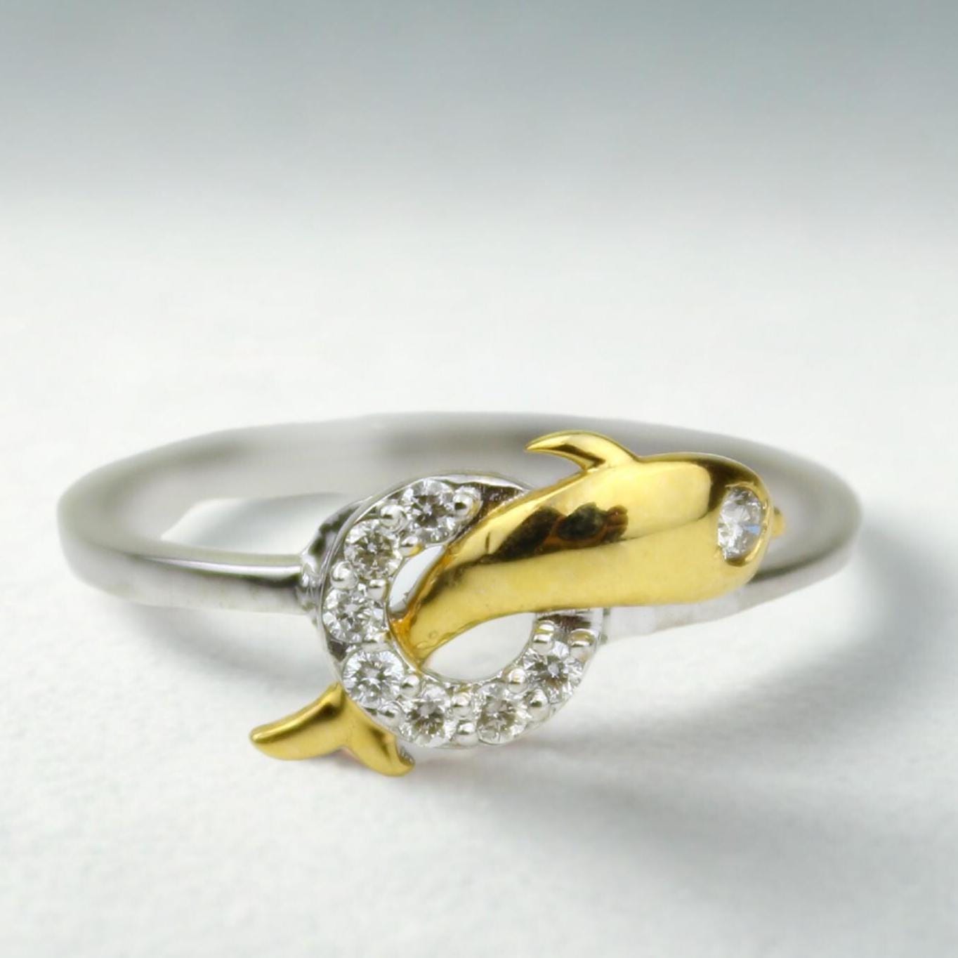 Dolphin Diamond Ring