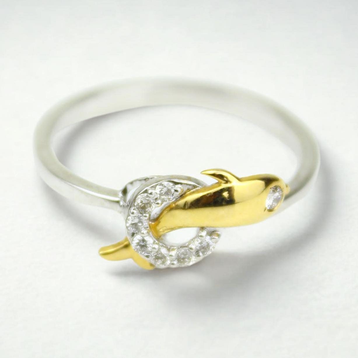 Dolphin Diamond Ring