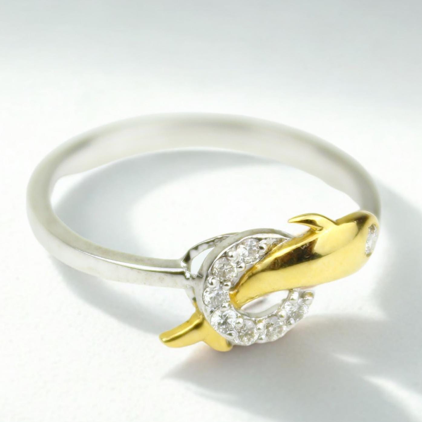 Dolphin Diamond Ring