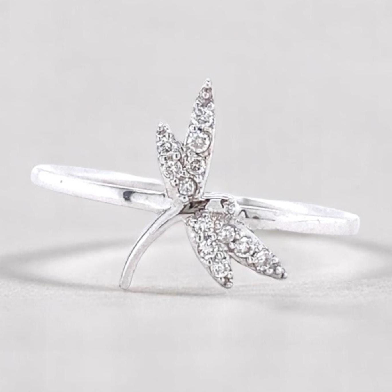 Dragonfly Diamond Ring