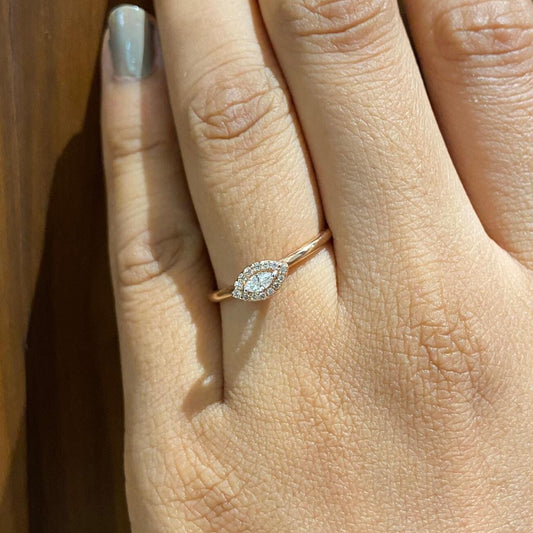 Halo Marquise Diamond Ring