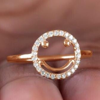 Smiley Diamond Ring