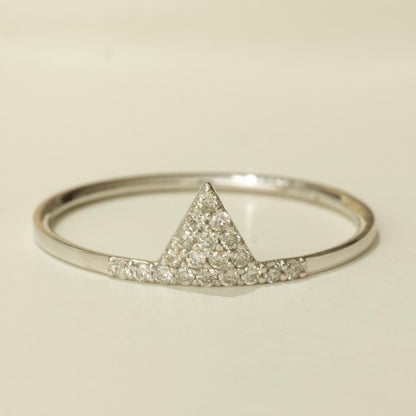 Triangle Natural Diamond Geometric Everyday Ring