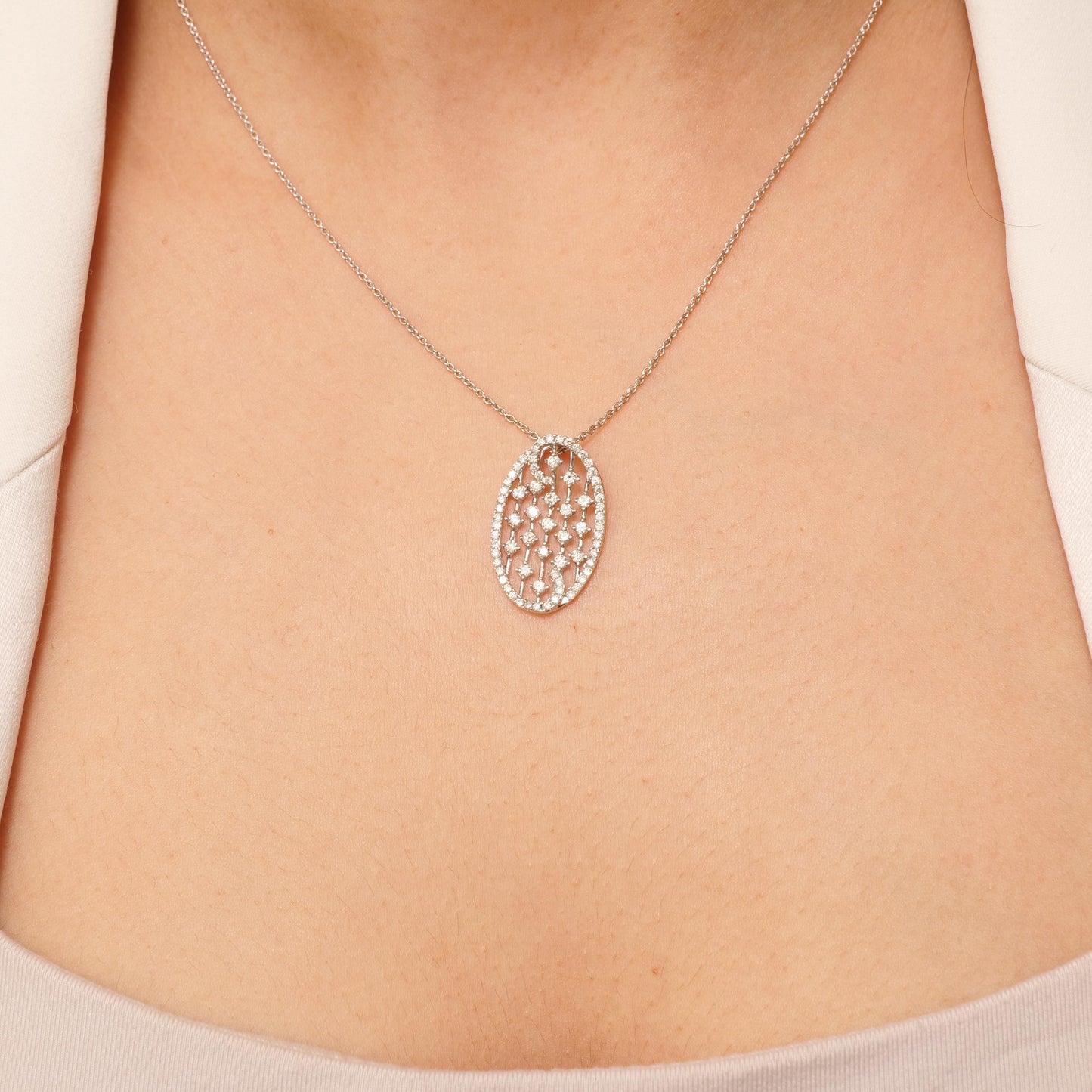 Oval Diamond Pendant