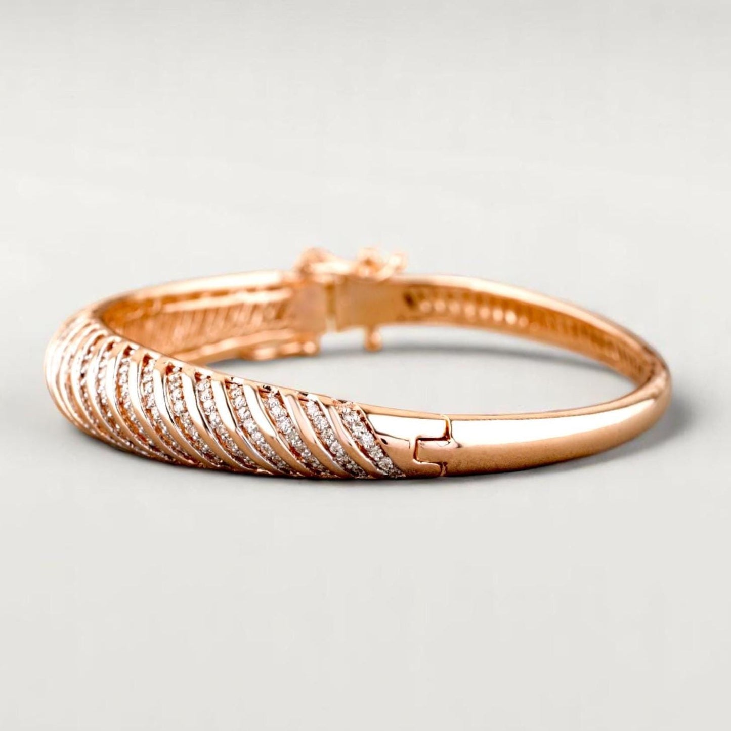 Statement Natural Diamond Bangle Bracelet
