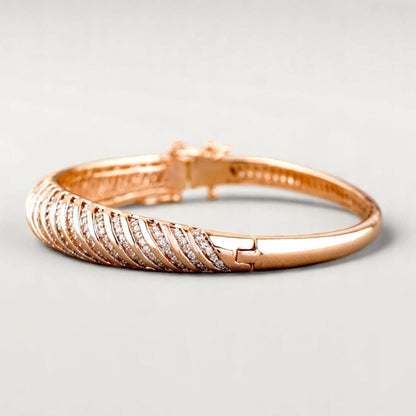 Statement Natural Diamond Bangle Bracelet