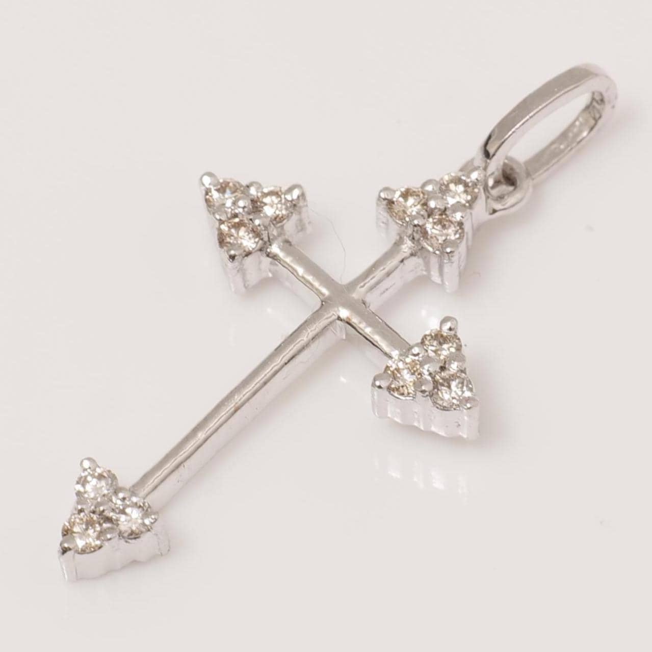 Arrow Cross Diamond Pendant