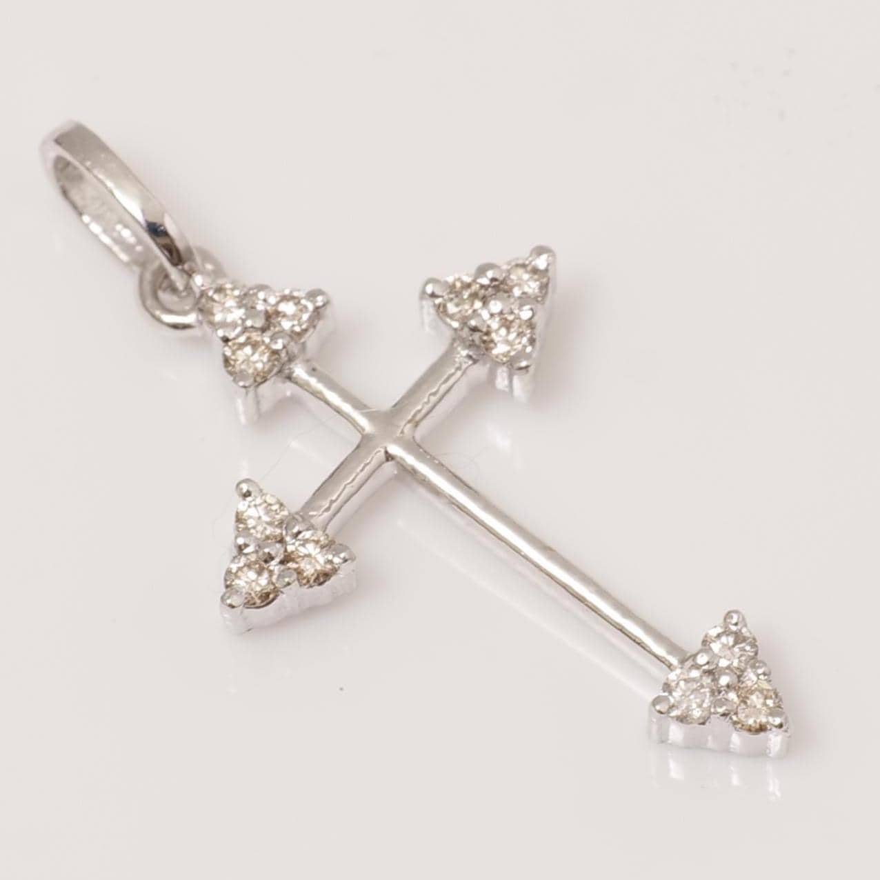 Arrow Cross Diamond Pendant