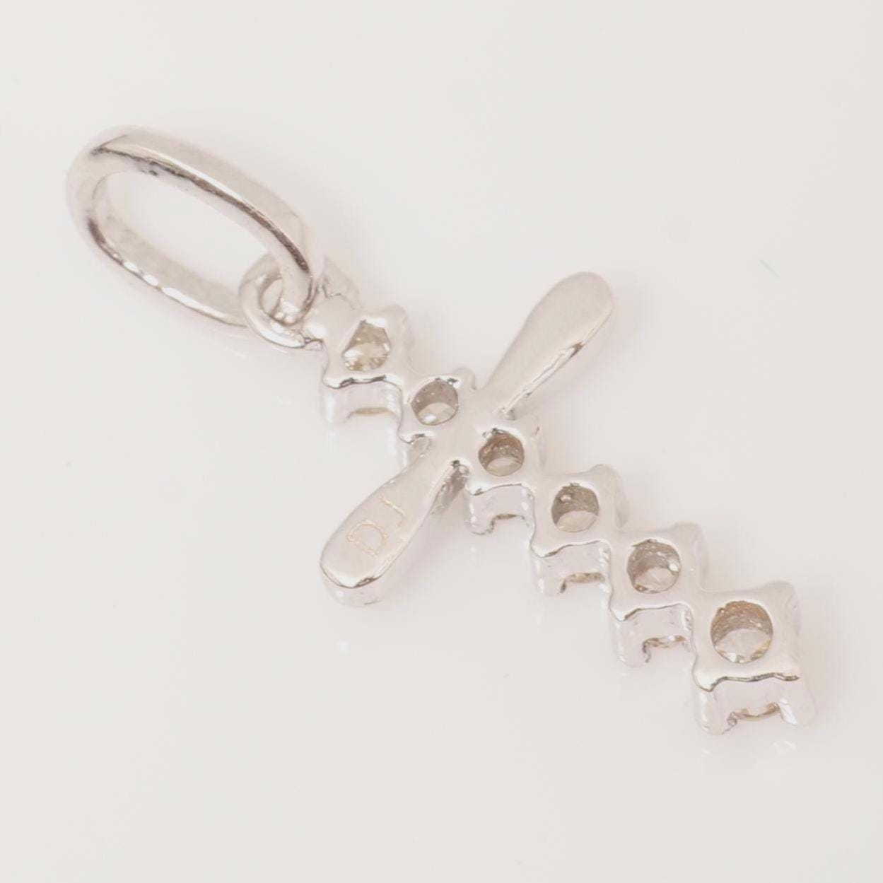 Cross Drop Diamond Pendant