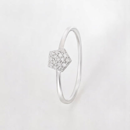 Pentagon Diamond Ring