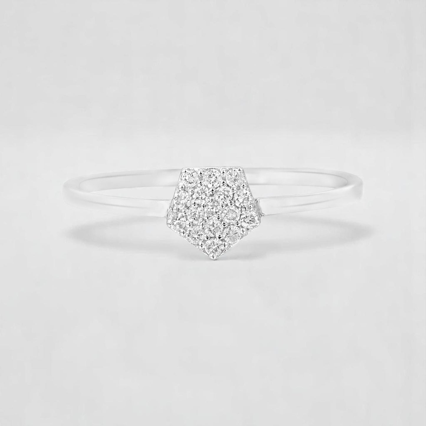 Pentagon Diamond Ring