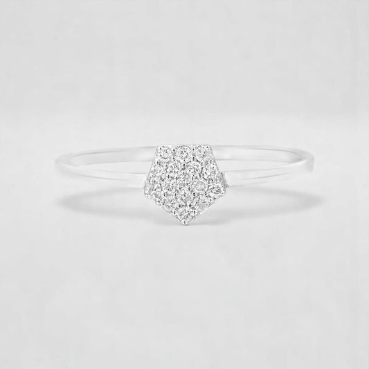 Pentagon Diamond Ring