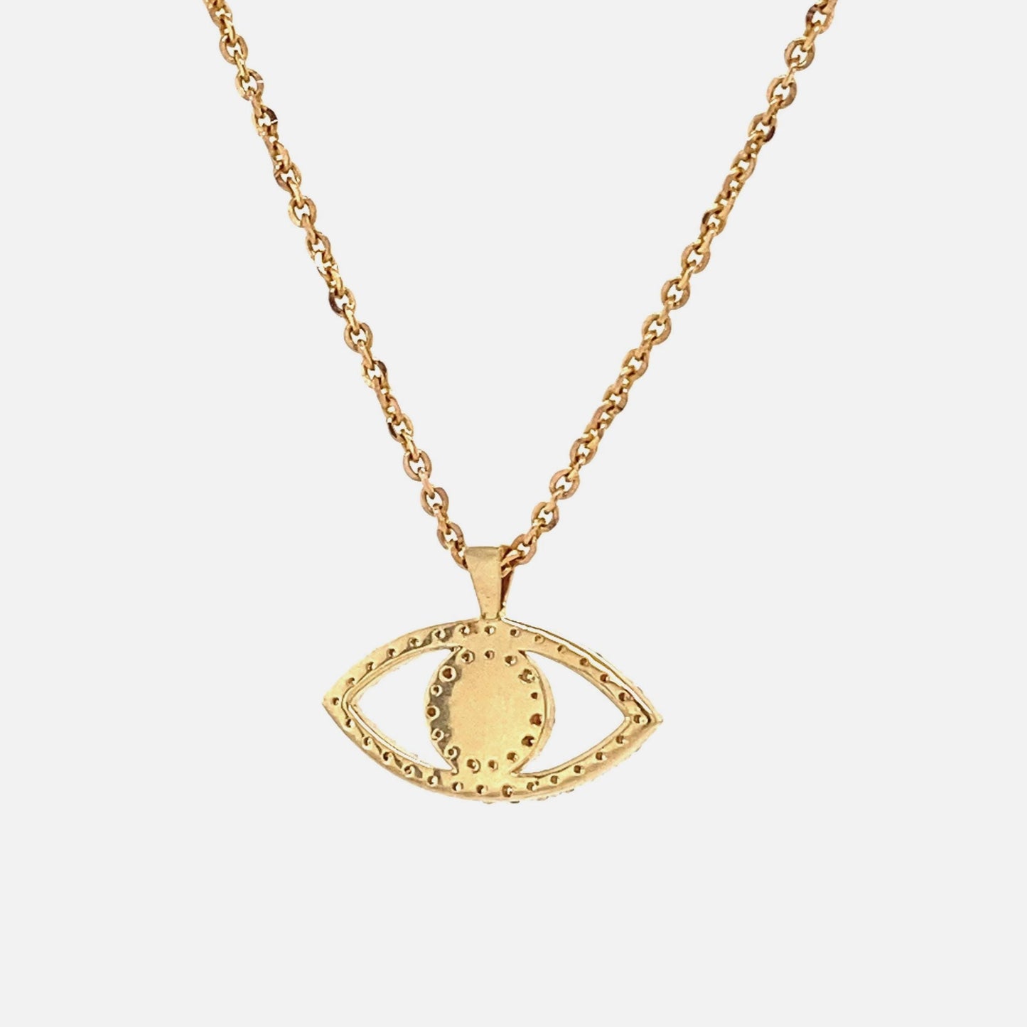 Evil Eye Natural Diamonds Charm Necklace