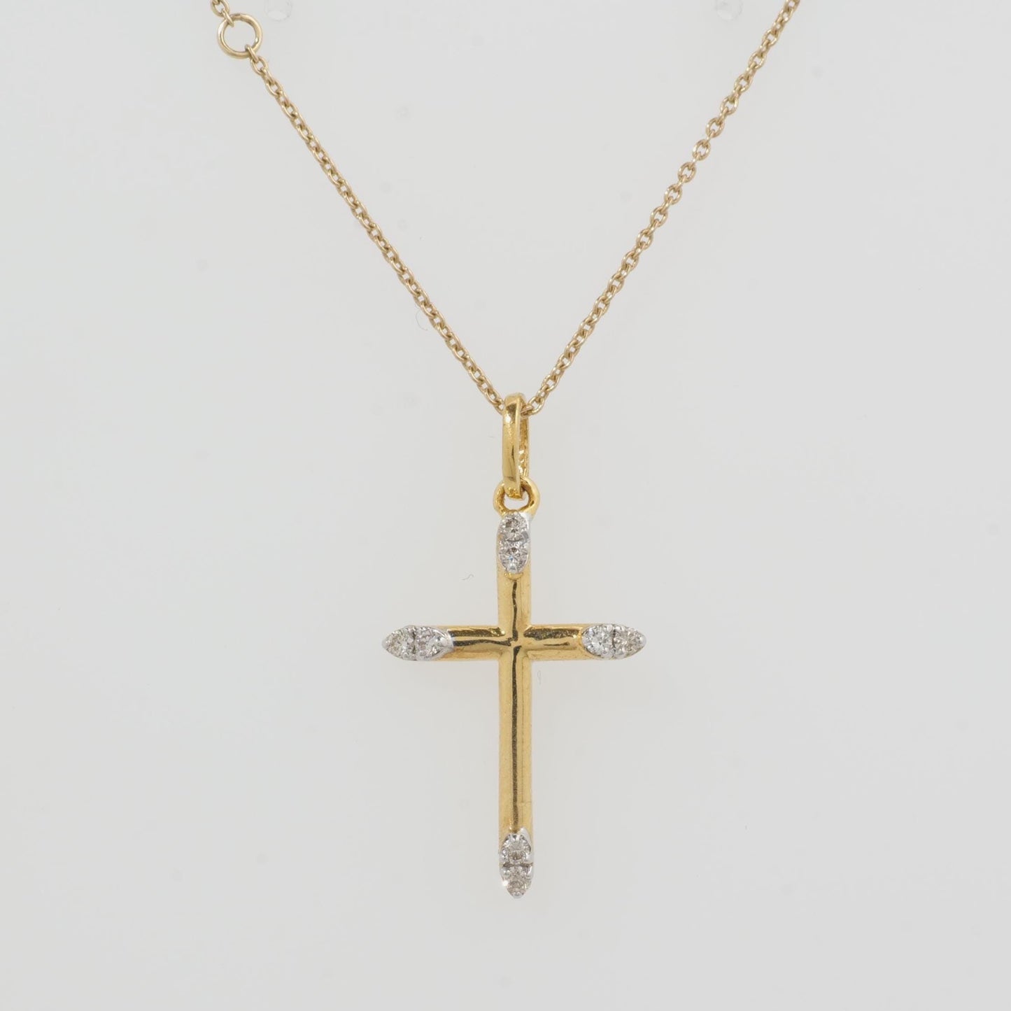 Diamond Tip Cross Pendant