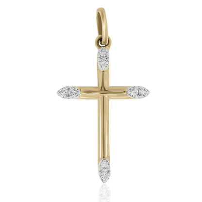 Diamond Tip Cross Pendant