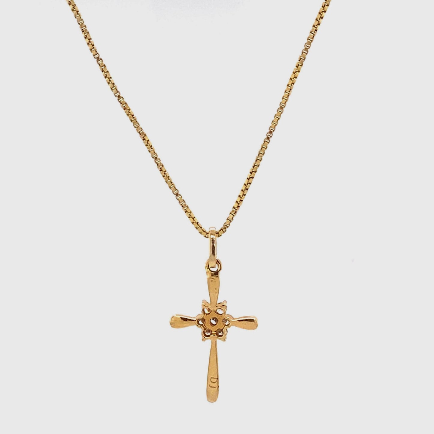 Cross Flower Diamond Pendant