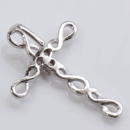 Infinity Loop Diamond Cross Pendant
