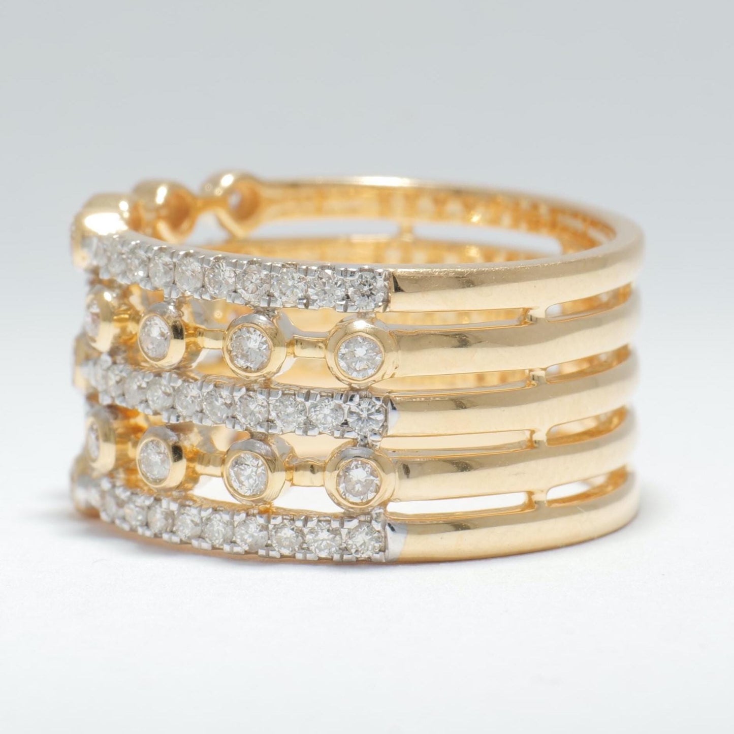 Wide Natural Diamond Eternity Band Ring