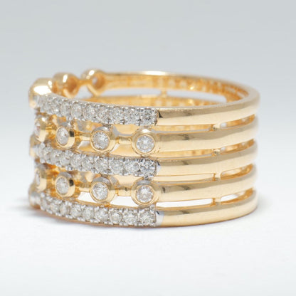 Wide Natural Diamond Eternity Band Ring