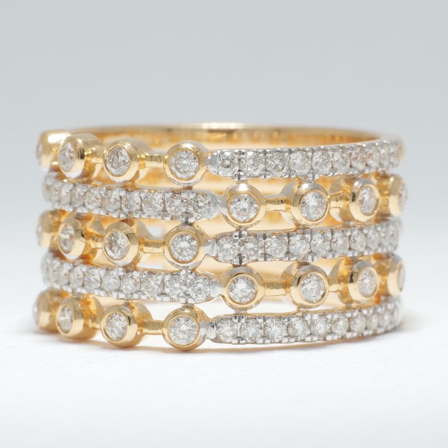 Wide Natural Diamond Eternity Band Ring