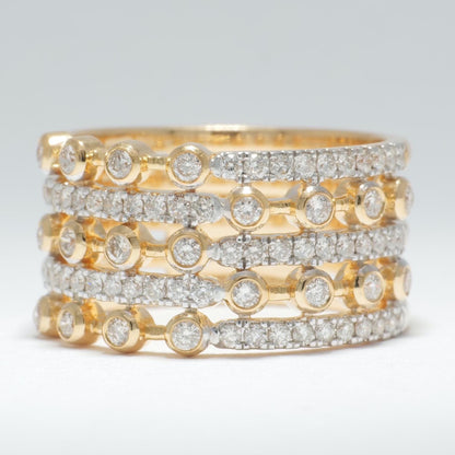 Wide Natural Diamond Eternity Band Ring