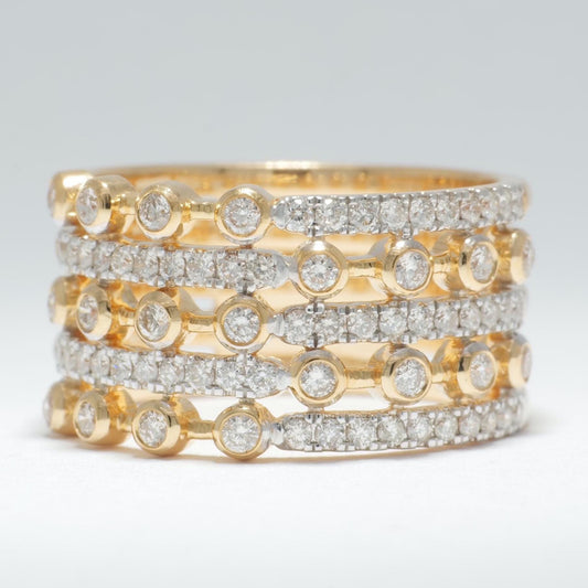 Wide Natural Diamond Eternity Band Ring