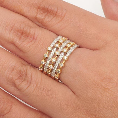 Wide Natural Diamond Eternity Band Ring