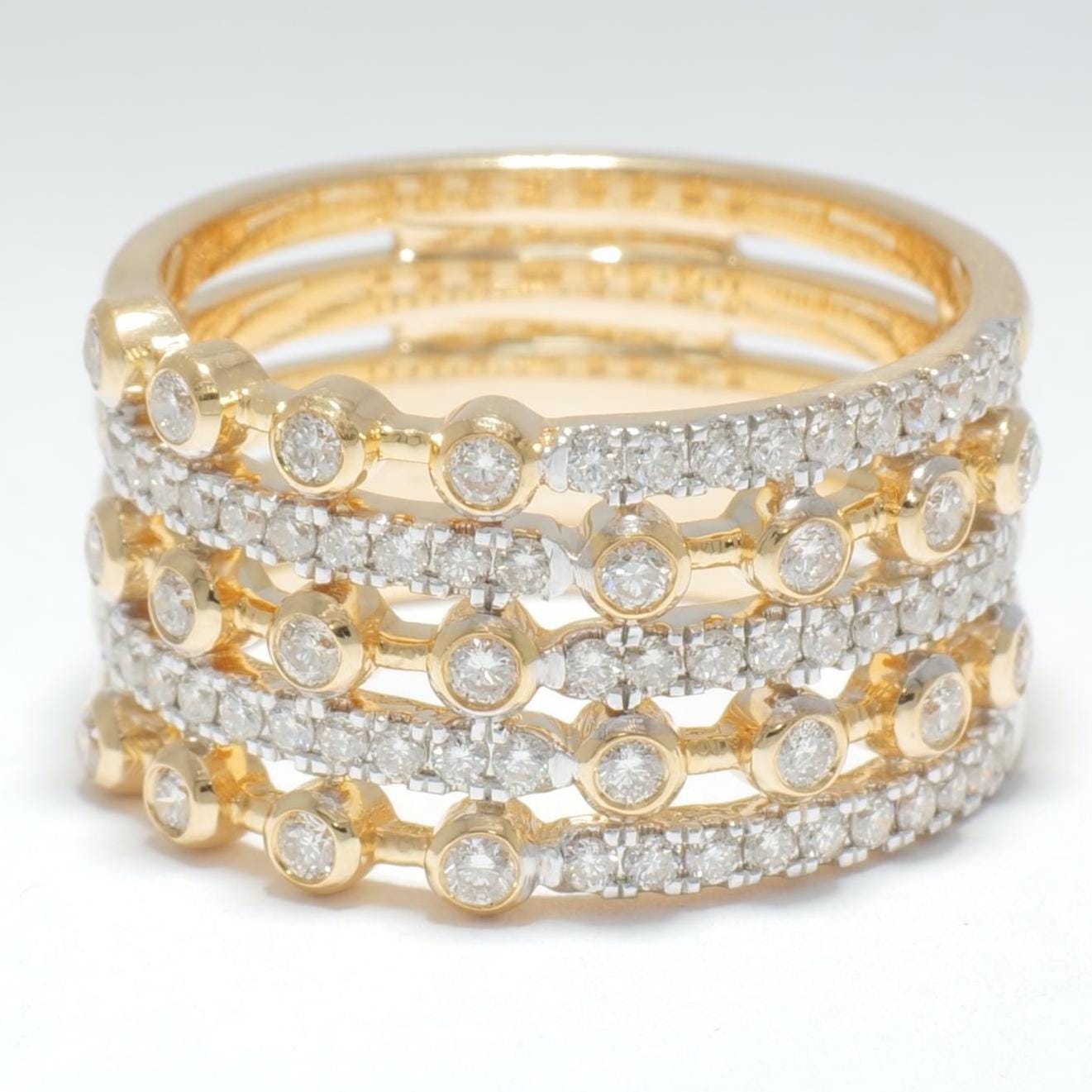 Wide Natural Diamond Eternity Band Ring