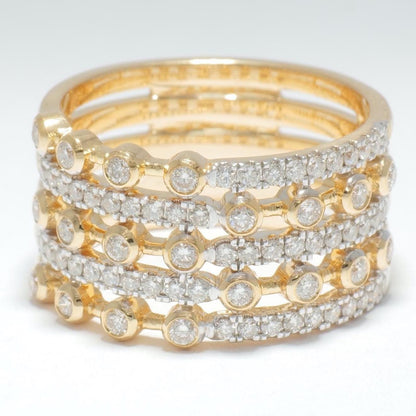 Wide Natural Diamond Eternity Band Ring