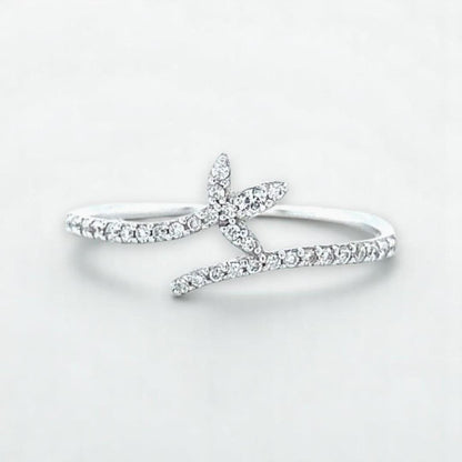 Leaf Vine Natural Diamond Everyday Ring