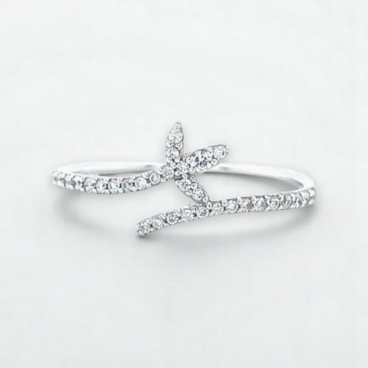 Leaf Vine Natural Diamond Everyday Ring