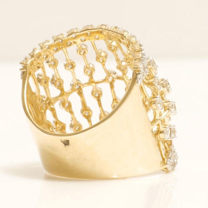 Lattice Openwork Natural Diamond Ring
