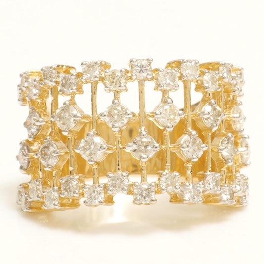 Starburst Celestial Natural Diamond Wide Ring