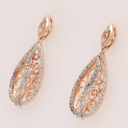 Teardrop Diamond Dangle Earrings