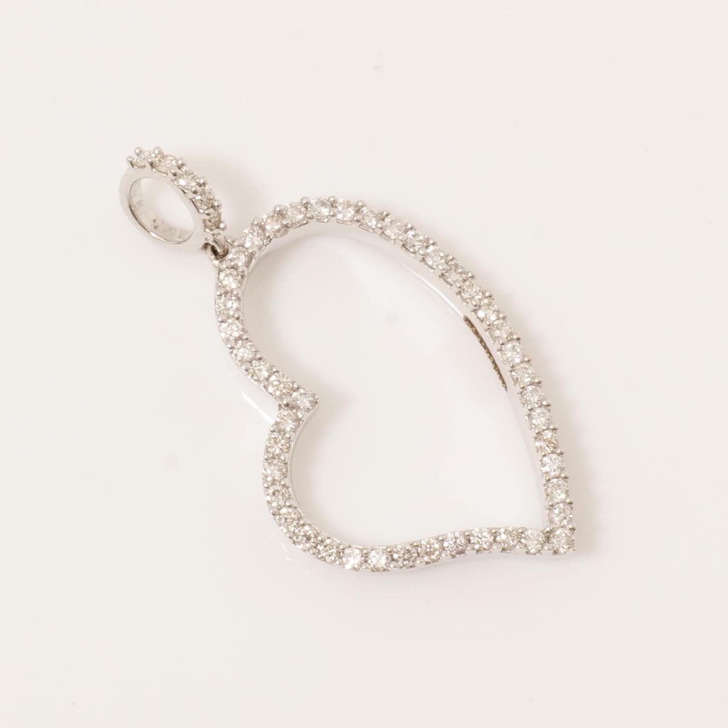 Open Heart Diamond Pendant