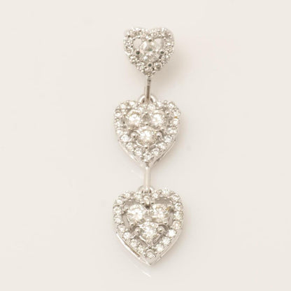 Three Heart Natural Diamond Pendant