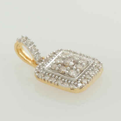 Square Diamond Halo Pendant