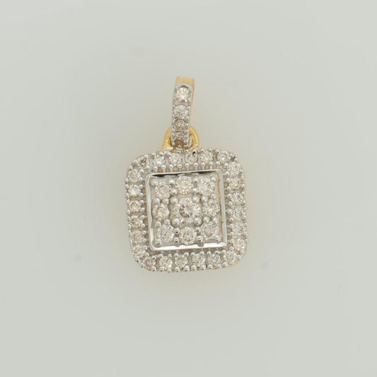Square Diamond Halo Pendant
