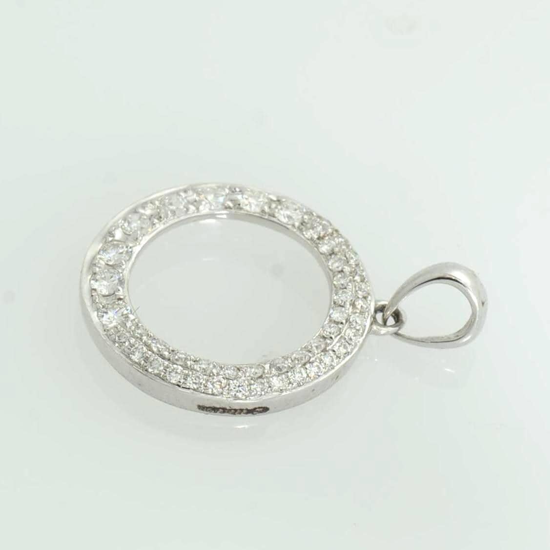 Circle Natural Diamond Karma Pendant Necklace