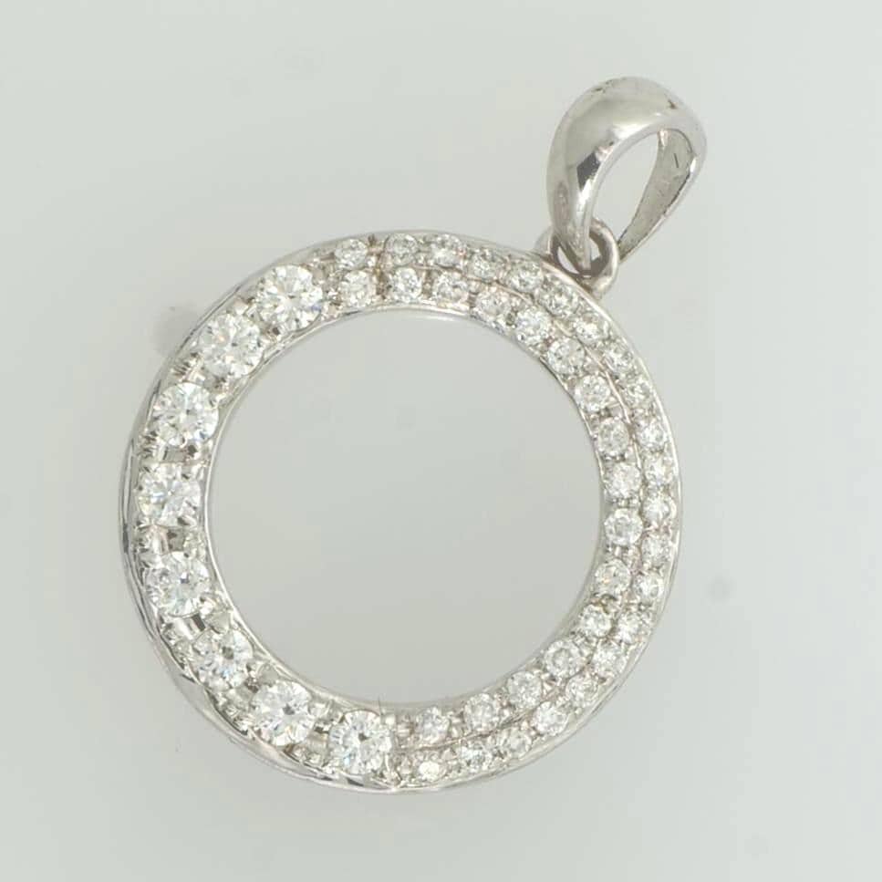 Circle Natural Diamond Karma Pendant Necklace