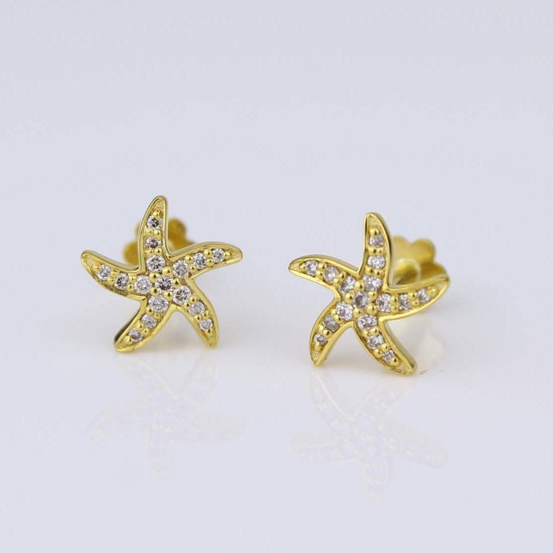 Kids Starfish Diamond Stud Earrings