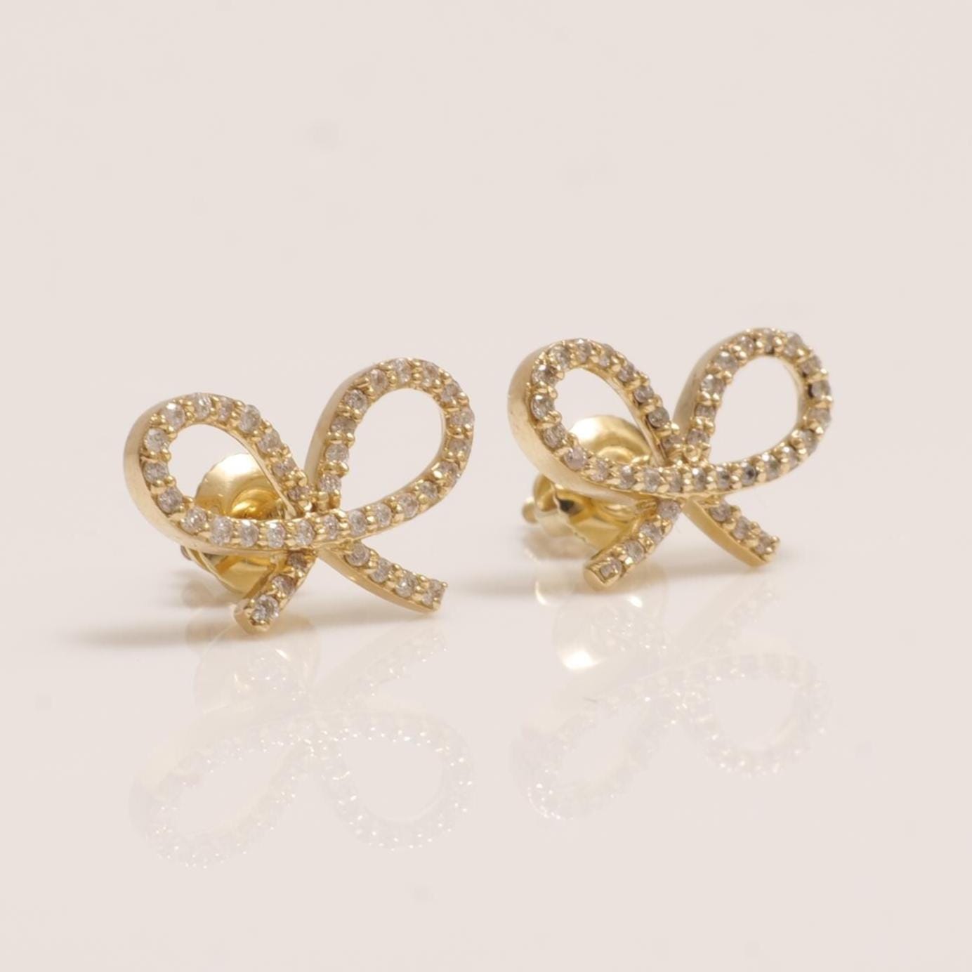 Kids Bow Diamond Earrings