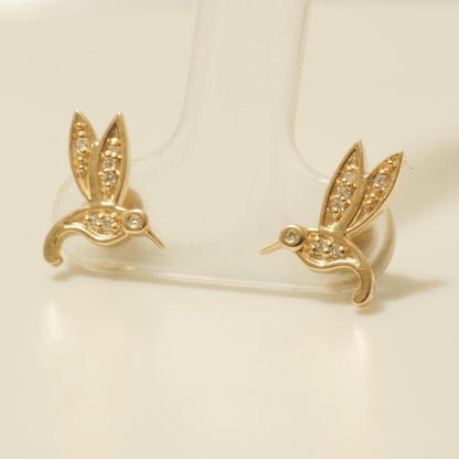 Hummingbird Diamond Kids Stud Earrings
