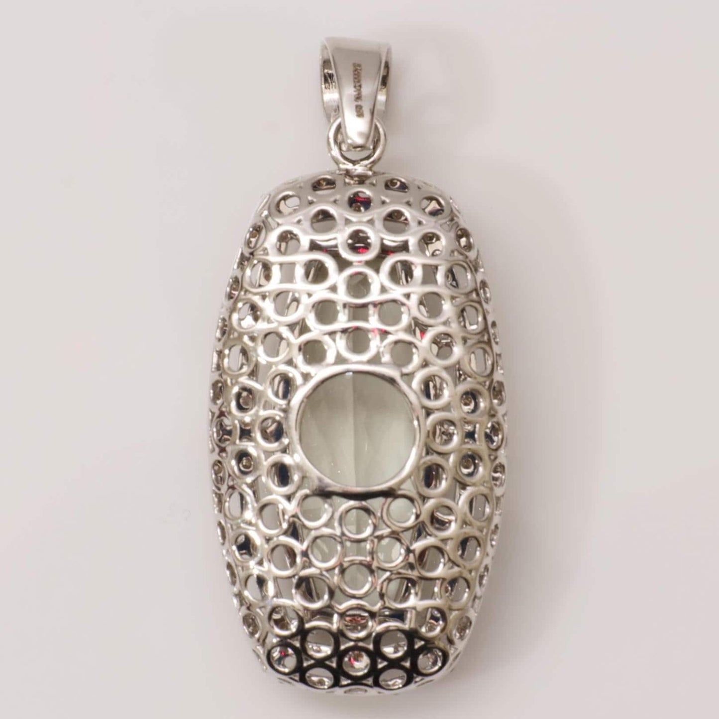 Amethyst Halo Natural Diamond Pendant