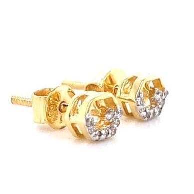 Kids Hexagonal Diamond Stud Earrings