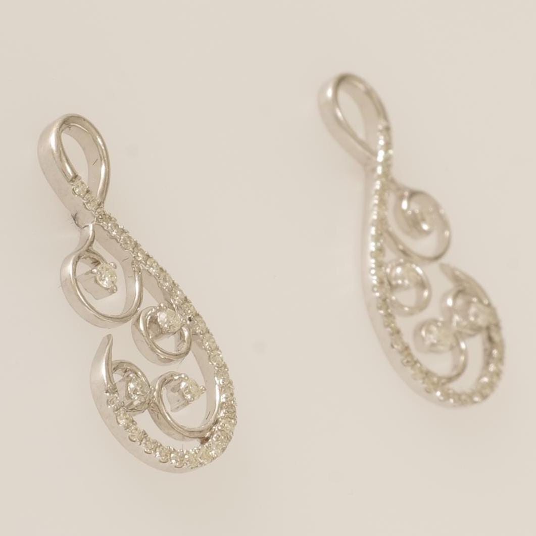 Swirl Natural Diamond Stud Earrings