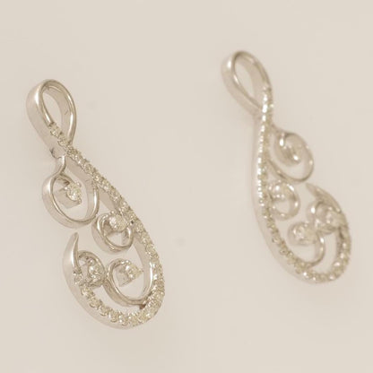 Swirl Natural Diamond Stud Earrings